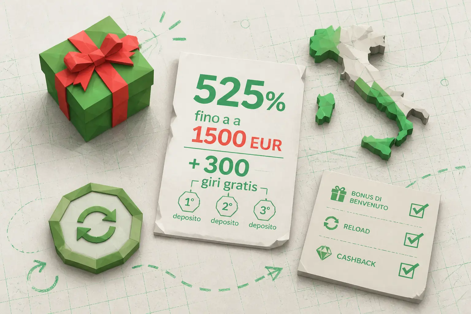 Winnita Bonus: benvenuto 525% fino a 1500 EUR visual guide for Winnita